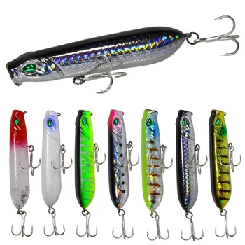 Premium Topwater Popper Bass Fishing Lure 80mm 12.5g & 100mm 18g Crank Bait Realistic Fish Attracting Carp – Popper – view 2