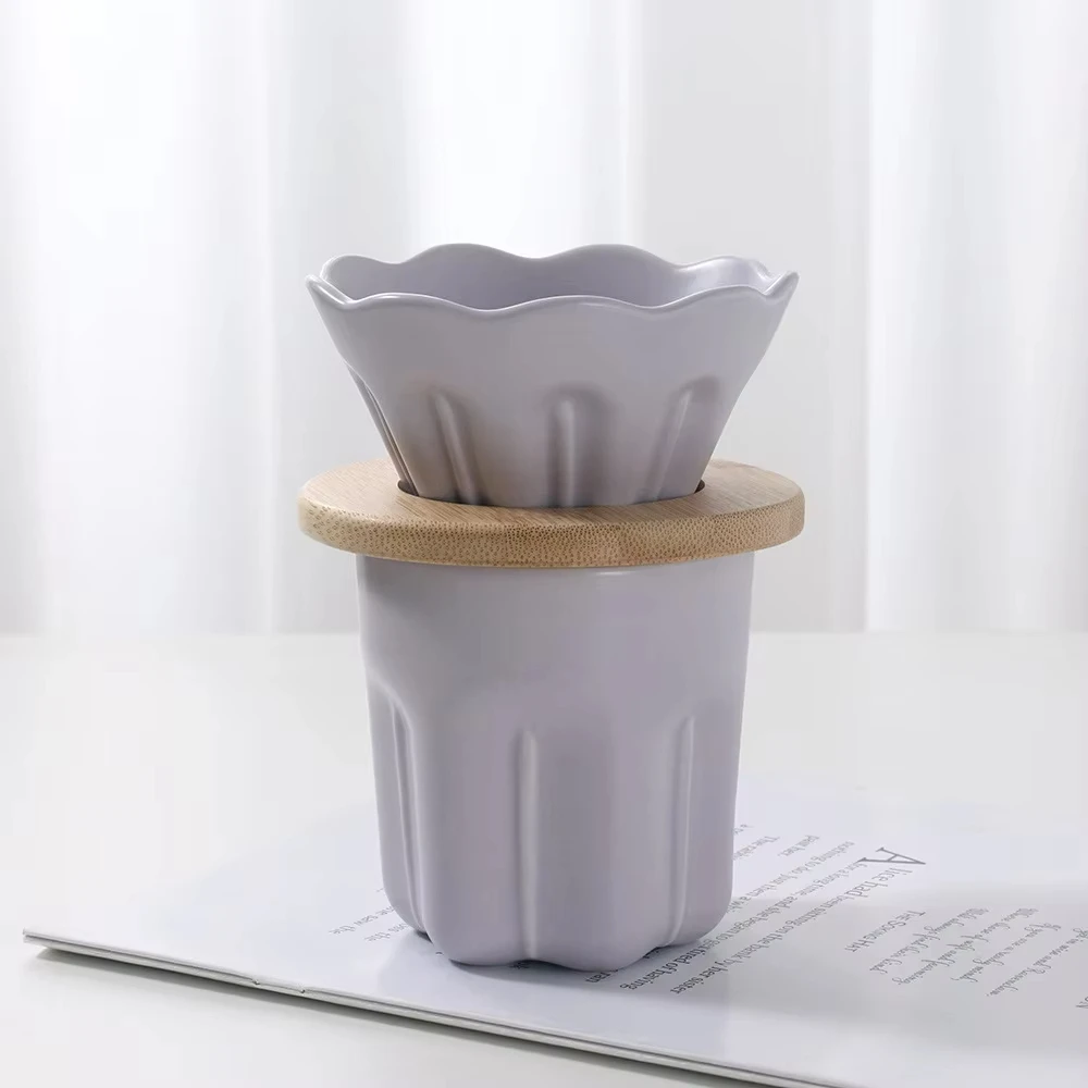 Ceramic Coffee Pot Filter Cup Holder - Reusable & Sustainable