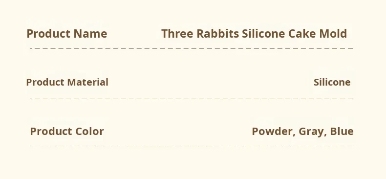 Cartoon 5-Hole 3D for Rabbit Silicone Cake Mold Children's Complementary Food Mold Factory Direct Baking Tool details