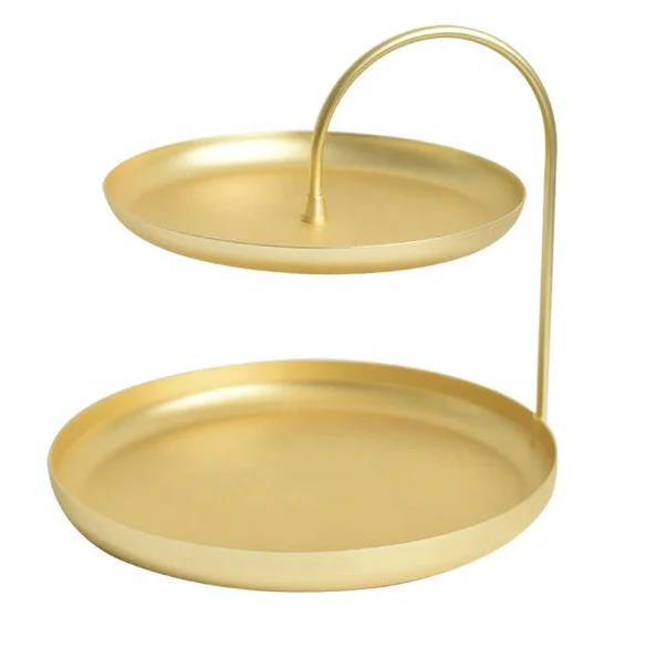 Металлический двойной поднос для демонстрации ювелирных