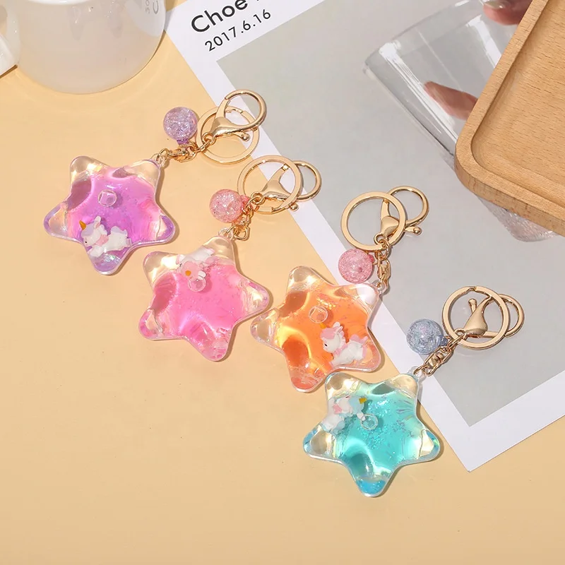 Customized Acrylic Keychain - Floating Liquid Glitter Keyring, 3D