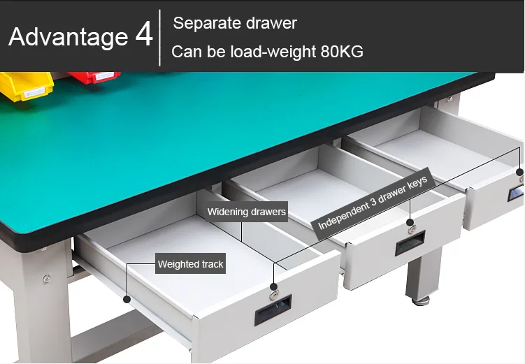 Wood workbench lab workbench industrial stainless working table easy assembly anti-static light duty workbench