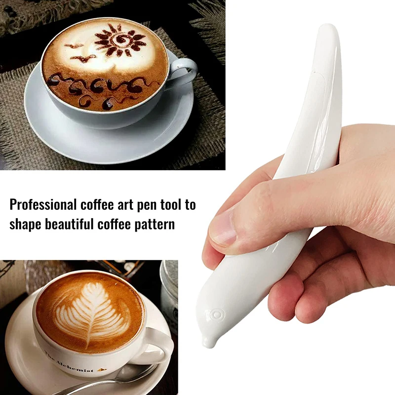 Penna Per Latte Art In Acciaio Inox 13,5 Cm – Stencil Per Caffè E Cappuccino, Decorazione Per Bar E Casa - 3