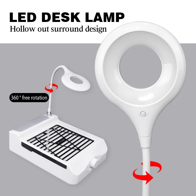 2029 AT-NM-018 Multi-functional nail vacuum cleaner with drill lamp factory