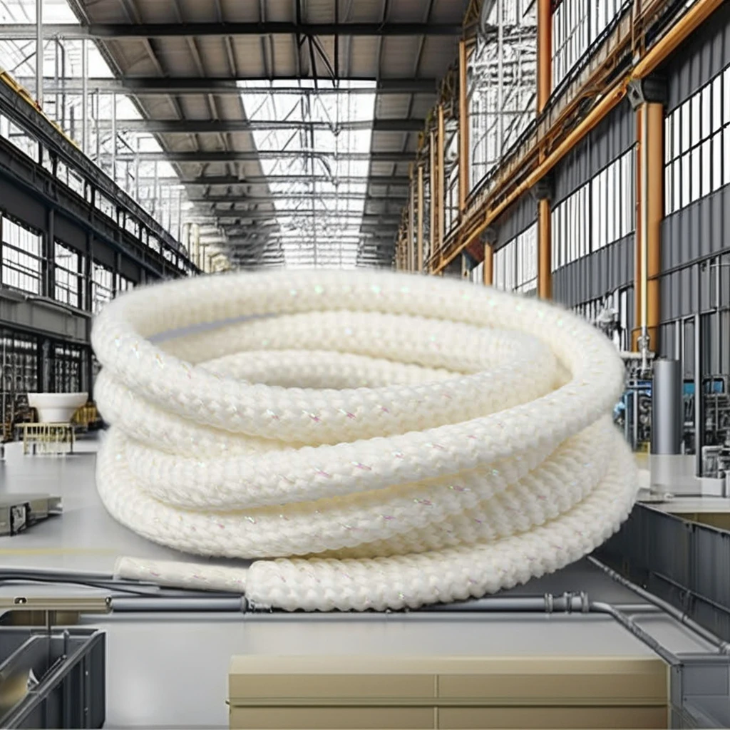 GON22 1260/1430 Ceramic Fiber Twisted Square Rope 5-50MM Refractory Sealing Thermal Insulation