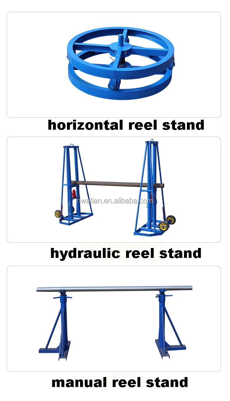 5T 10T 15T heavy load hydraulic cable drum jack stand for cable laying