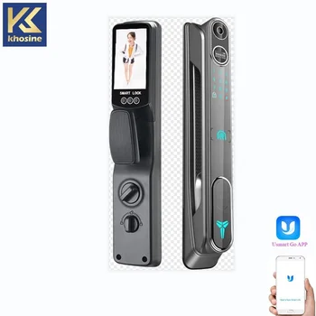 Khosine HN-04 Fashionable Hot Selling Finger Vein Smart Door Lock with Camera Smartphone Xhome APP Remotely Unlocking Apartments