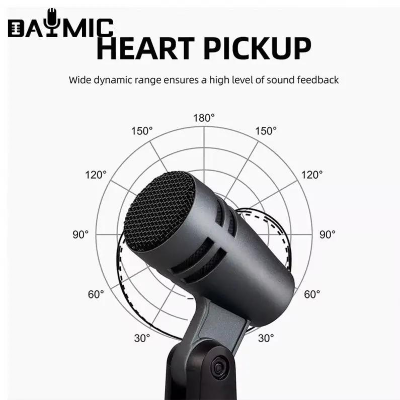 E 604 Professional Dynamic Drum Microphone Musical Instrument Metal Micrfono Stage Performance Wired Drum Mic E604