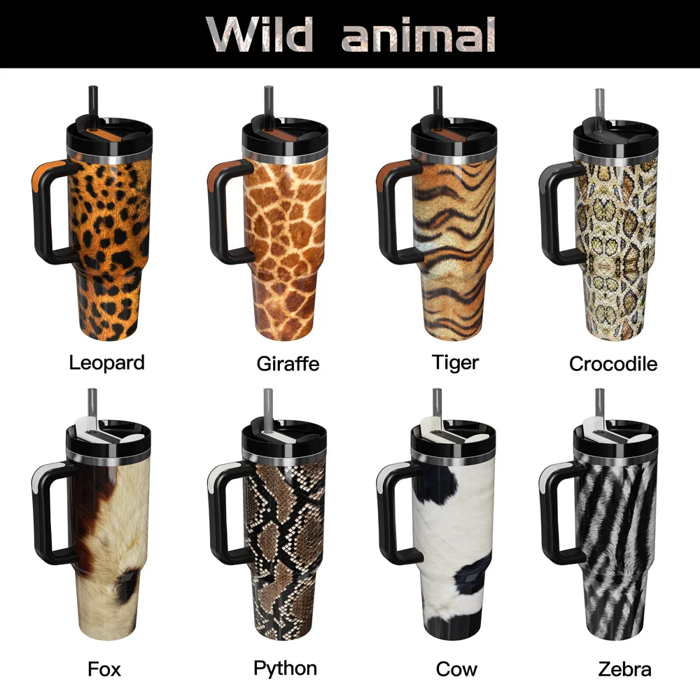 Cup 40 Oz Leopard Print Tumbler Holographic Leopard Tumbler 40 Ounce  Cheetah Print Tumbler Travel Tumbler With Straw Animal Print Yeti 40 Oz 