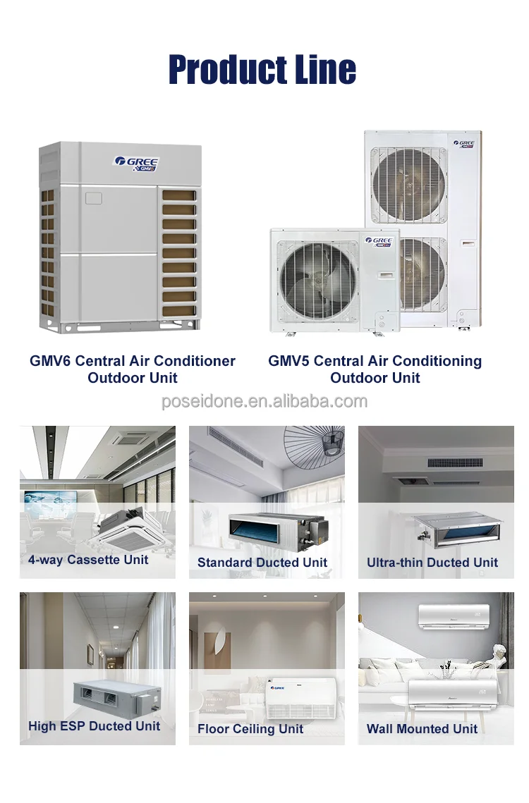 Gree Air Conditioner Cooling Heating Inverter Vrv Vrf System Central
