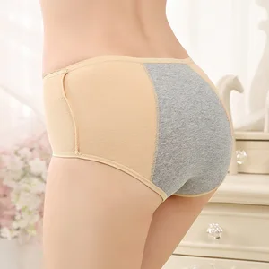 Women's Cotton Underwear Sexy Lace Menstrual Panties Cotton Menstrual Period Side Leakage Prevention Briefs Cotton