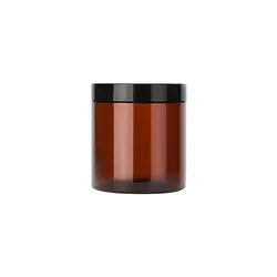 Wholesale Food Grade 100g 120g 150g 200g 250g 300g 400g 500g 4/8oz Amber Clear PET Plastic Jar With Aluminum Plastic Screw Lids
