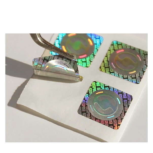 Custom 3D Hologram Silver PVC Stickers – Premium Adhesive Labels with Shiny Holographic Effect for Security & Branding