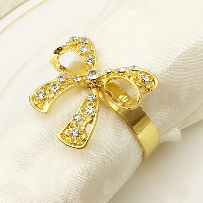 Custom Made Making IN STOCK Exquisite Pearl Simple Bow Napkin Rings