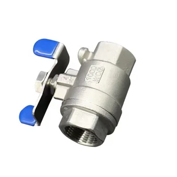 2PC Butterfly Handle Ball Valve, Stainless Steel, ANSI/DIN, Manual Operation, High-Quality