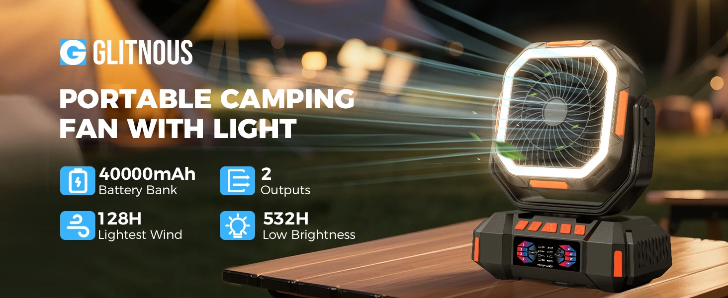 Portable Fan, 40000mAh, LED - detail 6