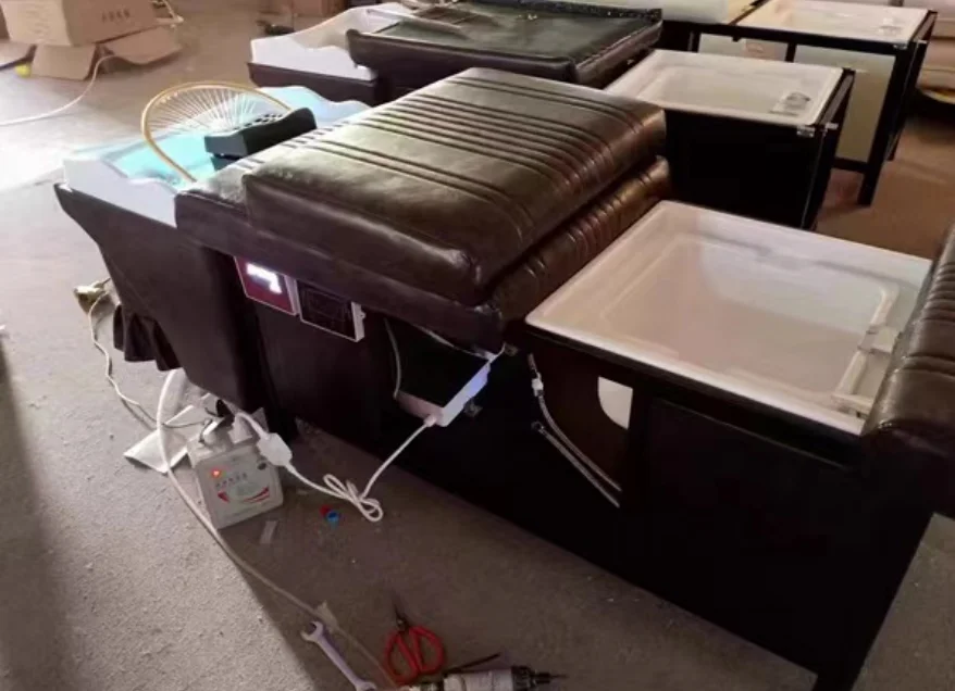 Thai Shampoo Bed With Foot Bath Tub Spa Bed Modern Salon Shop Shampoo