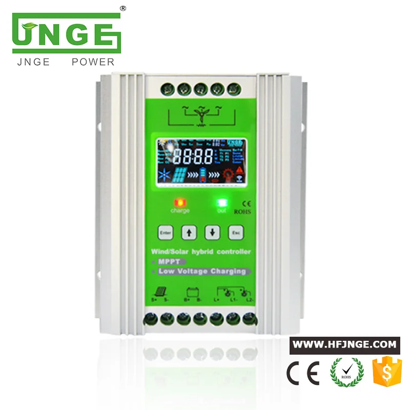 WIFI GPRS App Monitor 12V 24V 600W Wind Turbine & 500W Solar Panel Hybrid Charger Controller MPPT & PWM Type