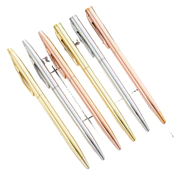 Hot Selling High Quality Rose Gold Metal Twist Ball Pen Custom Logo