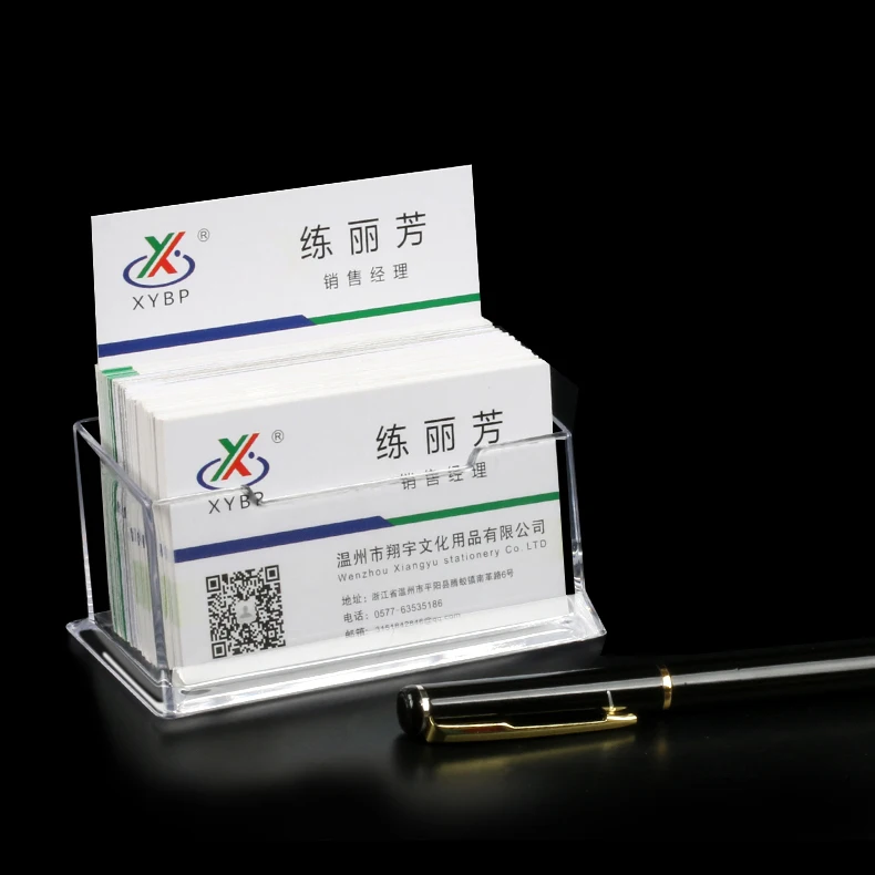 Guaranteed Quality Wholesale Clear Acrylic Business Card Storage Display Box Acrylic Desktop Business Card Holder details