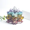 colorful No. 4 White Crystal + Amethyst +