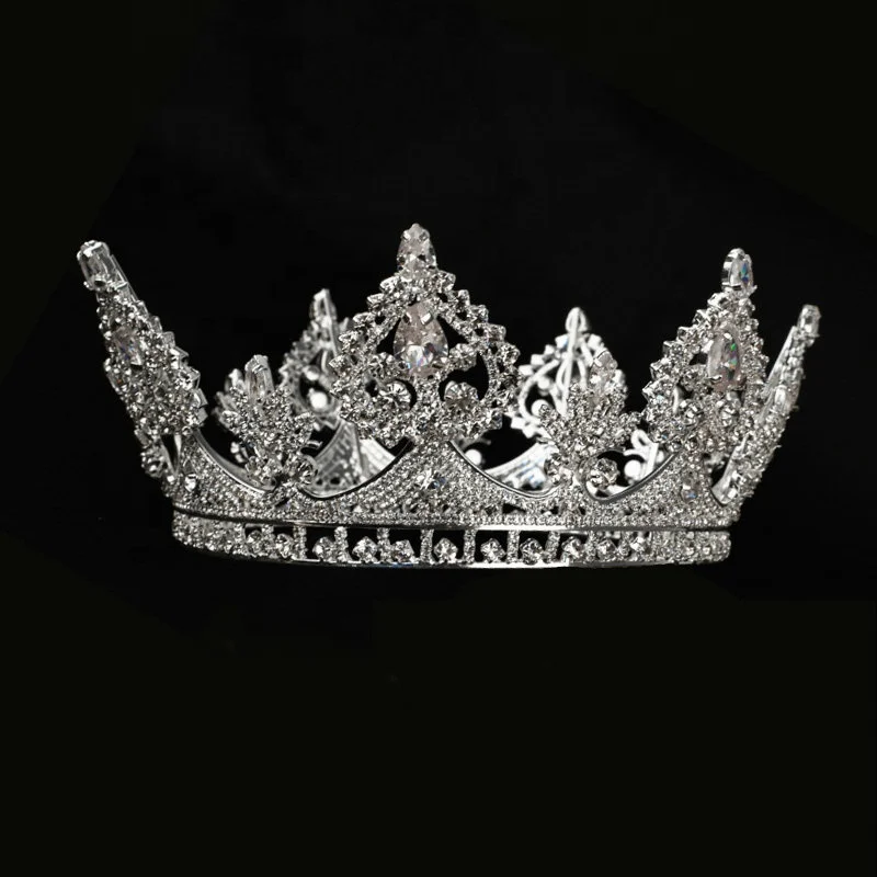 4 дюйма высота Пользовательские изумруд бриллиант праздник диадемы Леди Театрализованное Корона Диадемы