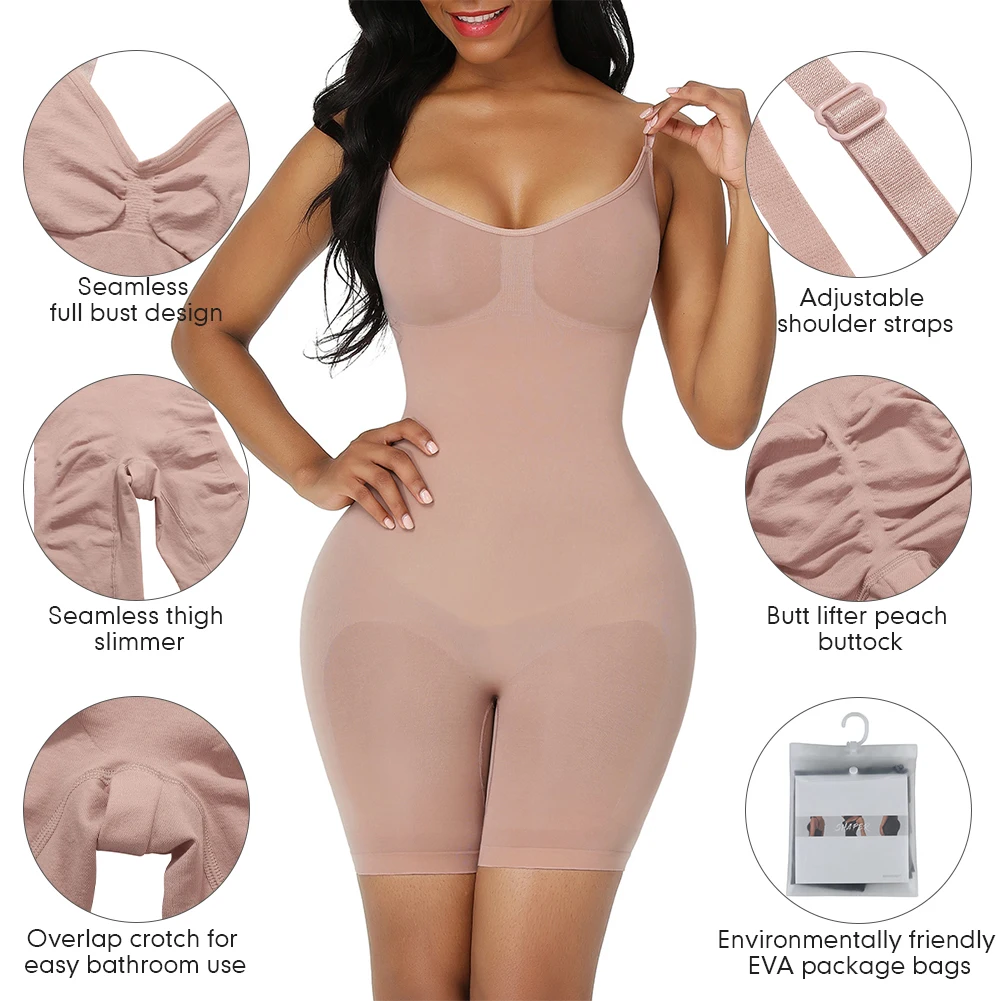 2021 New Soft Shoulder Strap Adjustable Solid Color Shapewear Seamless Body  Shapers - China Shapewear Shorts and Women Bodyshaper price