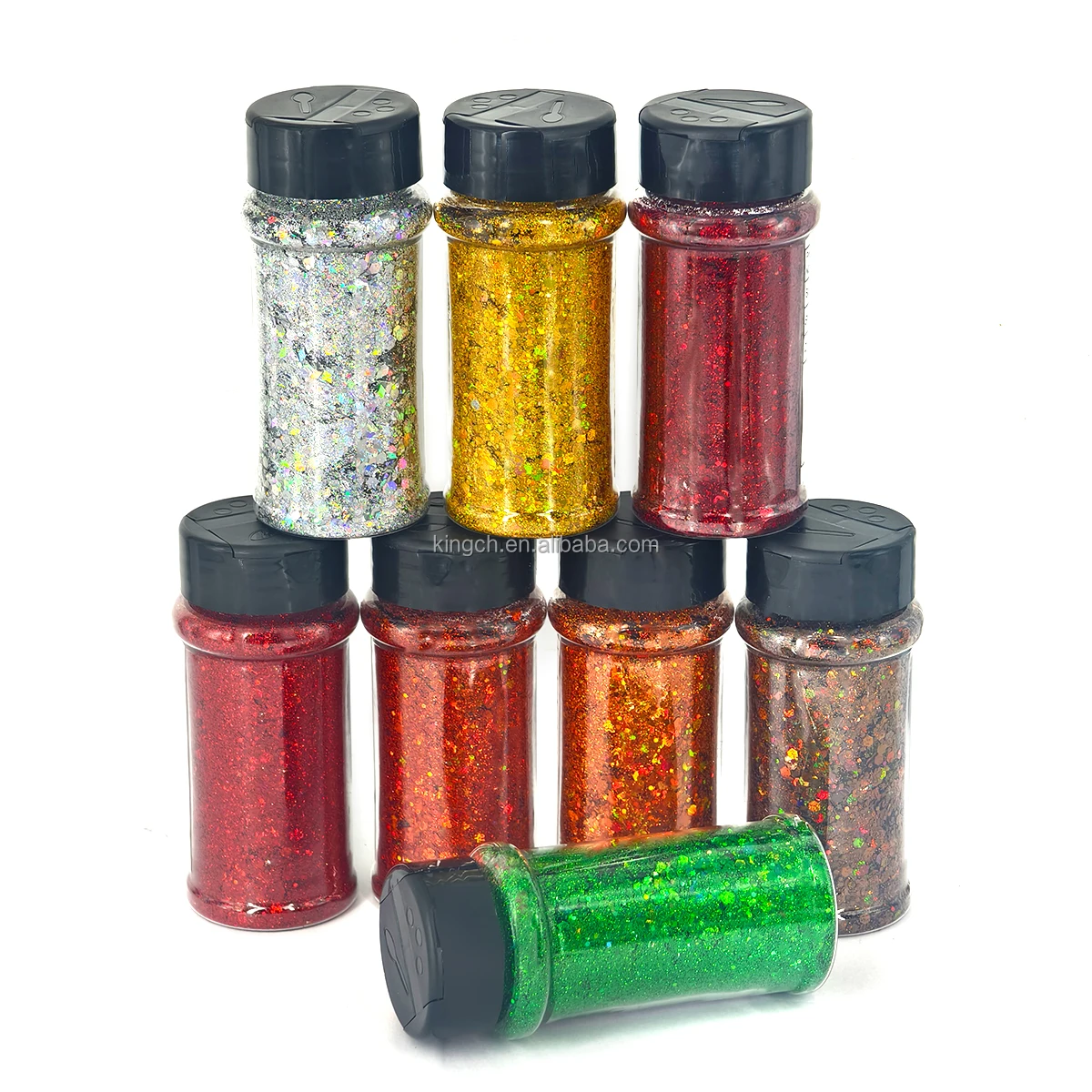 product holographic chunky glitter set 24 colors craft glitter for resin crafts tumblers nails body christmas halloween sequins flakes-8