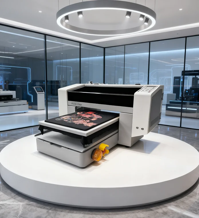 ERASUB Automatic DTG Printer A2 Model Single Station 2 Heads Epson Head T-Shirt Printing Machine New 1 Year Easy Operation