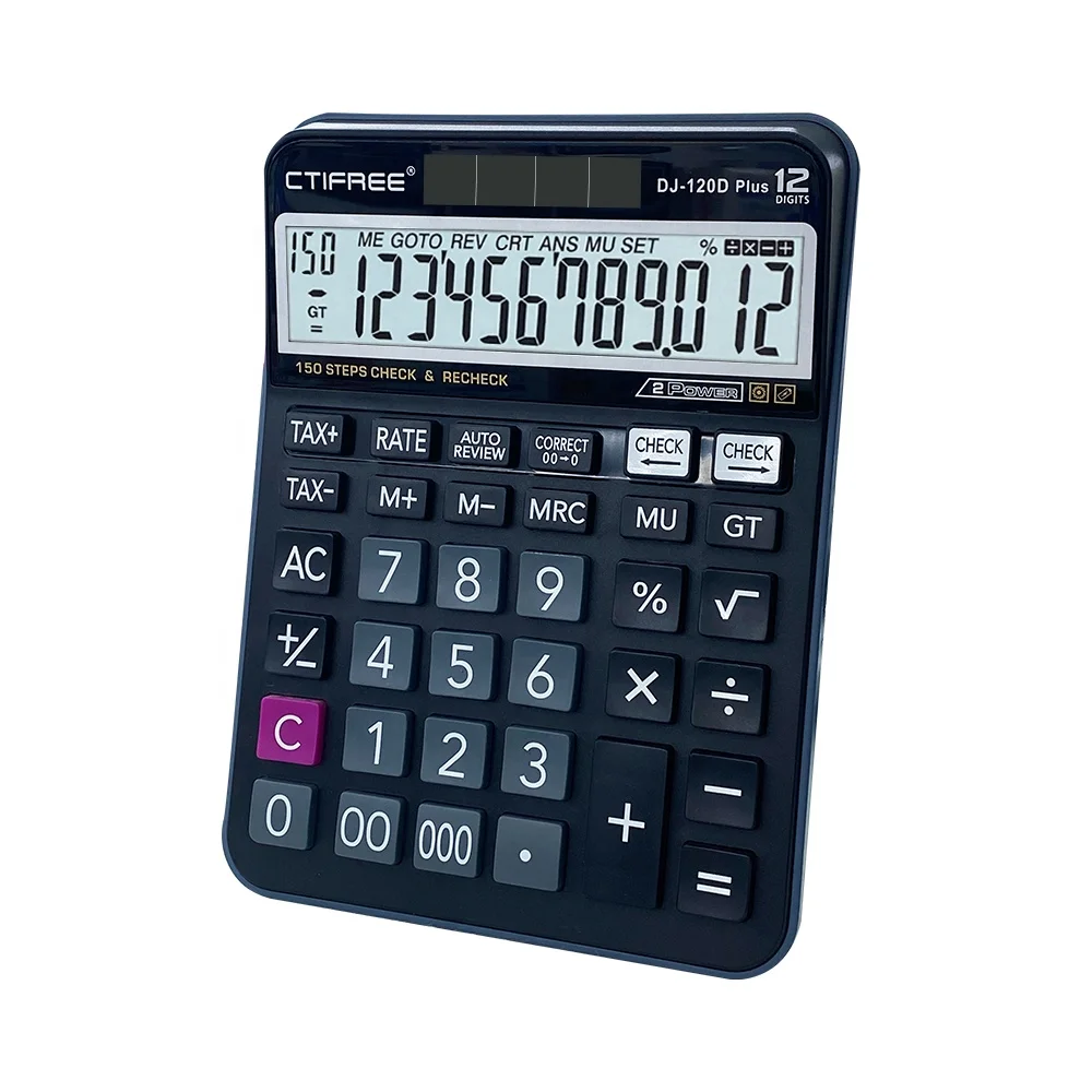 China Factory Electronic Calculators DJ 120D Plus freight flexible Electric Calculator Solar For Office School Calculating