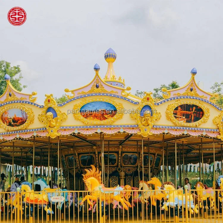 Professional Manufacturer Attraction Park Equipment Amusement Park Carnival Game LED Light Carousel Rides for Sale