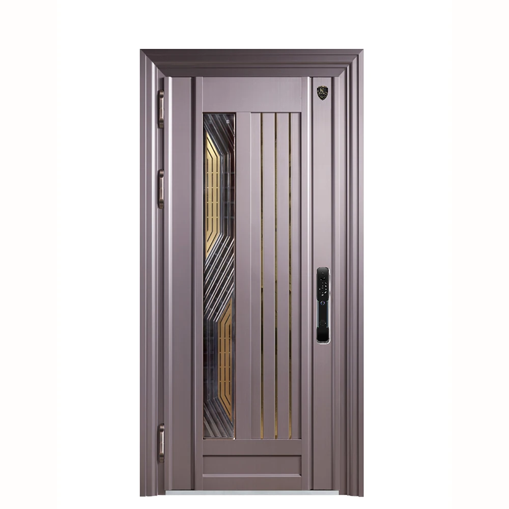 Solid Wood Dutch Sound Proof Home Security Doors Steel Security Bullet Proof Entry Entrance Steel Security Main Doors