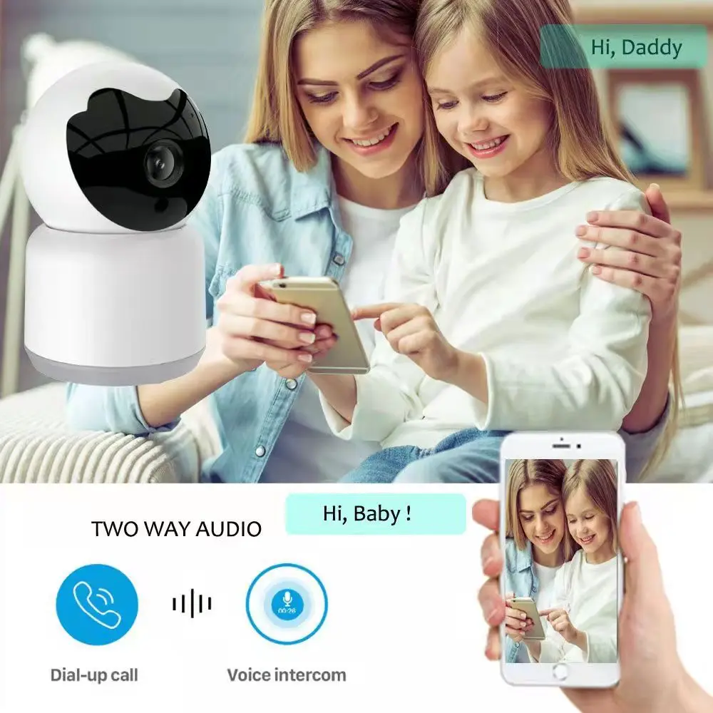 2MP 1080P Tuya Smart Indoor WIfi Security Camera 365 Degree Two-way Speaking IR Night Version Phone Remote Baby Pets Monitor