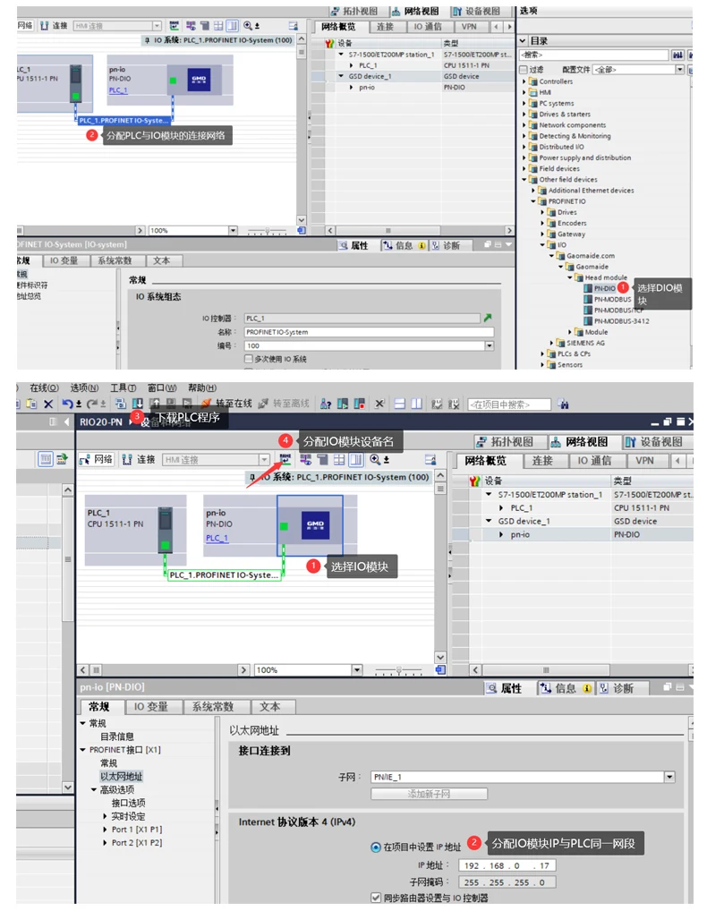 Profinet Integrated Remote IO Module PN Communication RIO20-PN