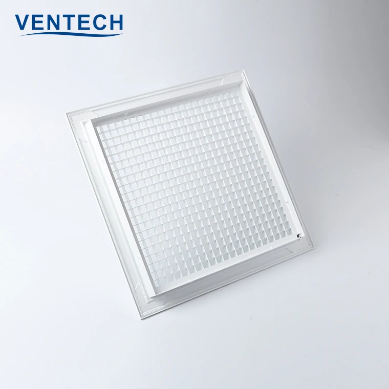 Hvac sidewall installed ventilation return air egg crate grille