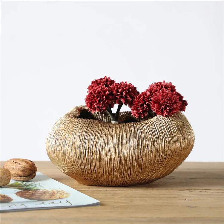 Скандинавская позолоченная Цветочная ваза, креативный домашний декор, Роскошные Настольные Золотые декоративные вазы