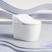 Modern Style New Smart Toilet with Elongated Bowl Low Noise & Soft Seat/Cover Remote Control & P-Trap Drainage Popular Shapes