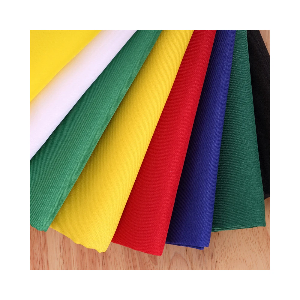 Factory Direct Sales TC Twill Plain Dyed Polyester Cotton Fabric Poplin Type for Outdoor Use for Uniforms and Workwear