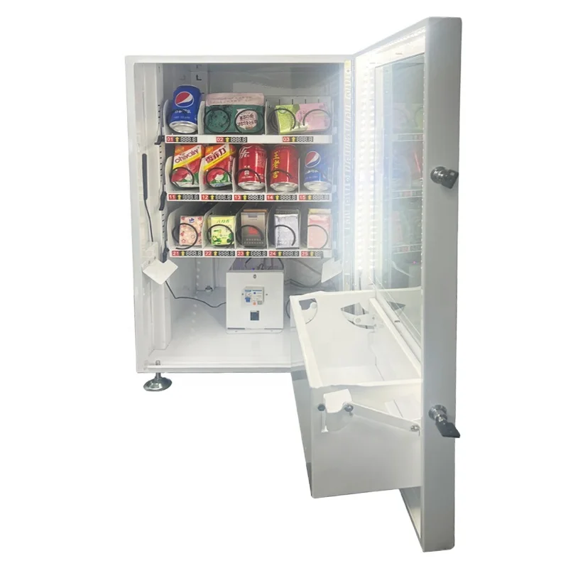 Small Size QR Code Combo Vending Machine for Snacks, Drinks & Condoms ...