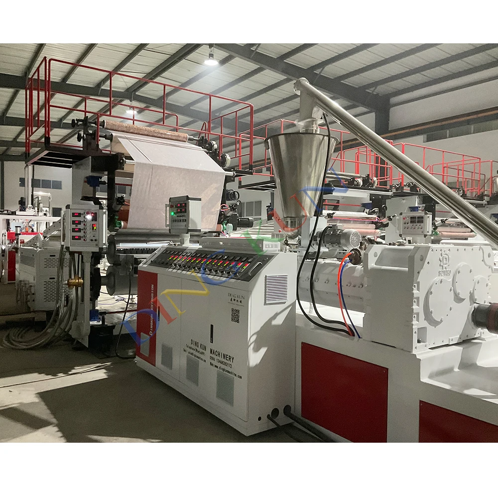 PVC Laminate Sheet Machine / UV PVC Marble Sheet Production Line / PVC Lamination Decorative Wall Panel Making