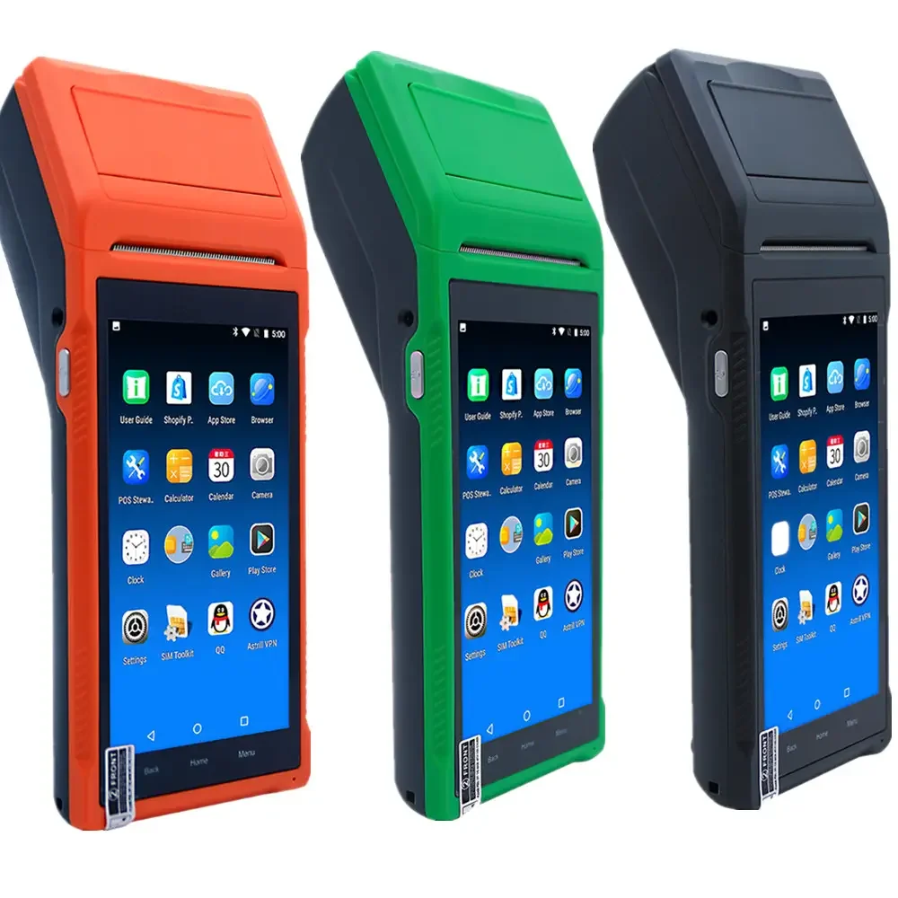 Portable Wireless POS with SIM Slot 4G POS Android 11 OS With QR Code Scanner