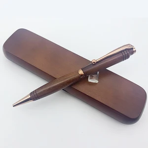 2026 Promotion  Custom Logo Hot Selling Wood Ball Pen Set Novelty Sports Office Supplies with Wood Box for Christmas Gift