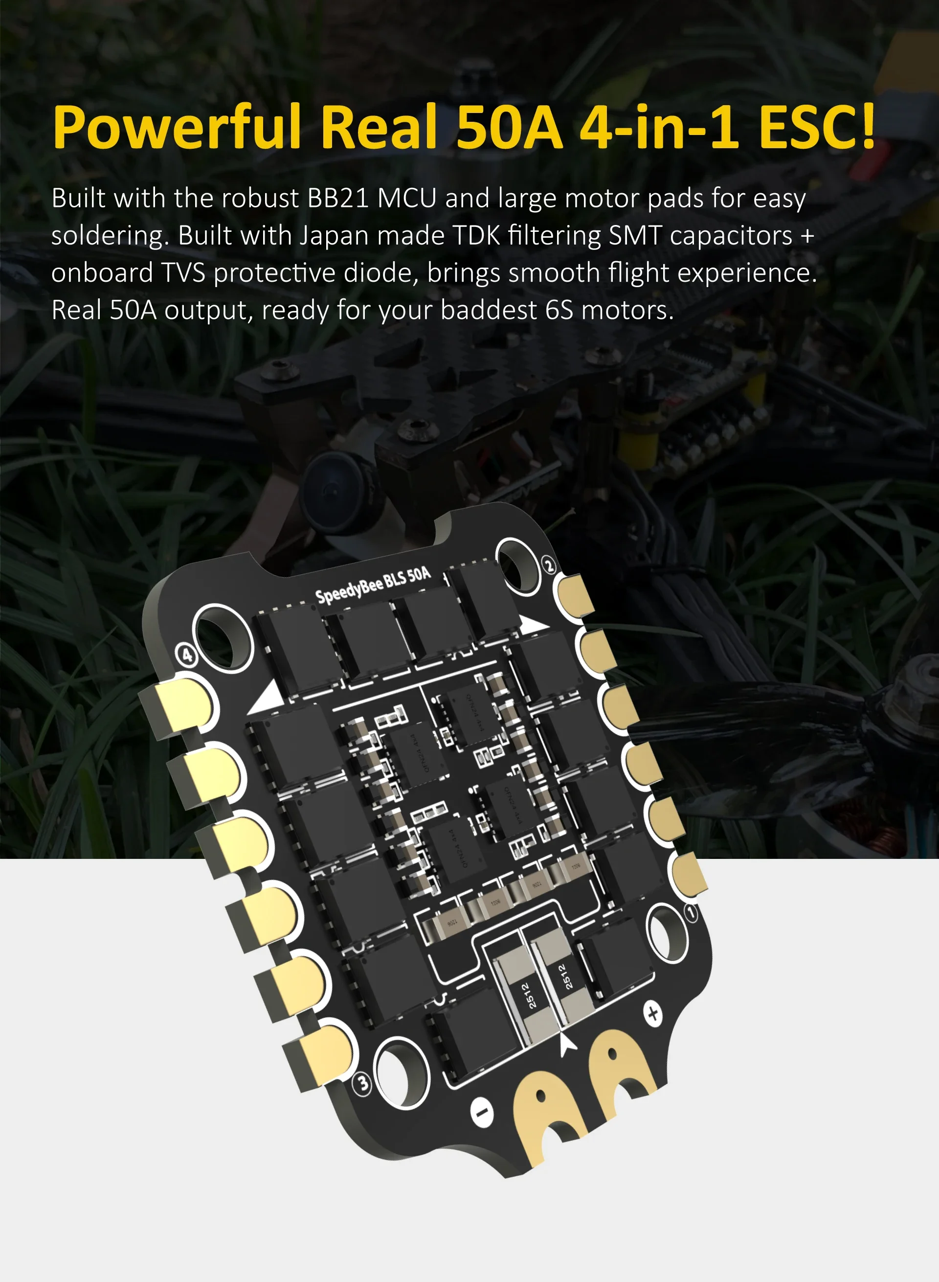 Speedybee F405 V3 50a Stack Fc Ecs Bmi270 30x30 Flight Controller Bls 4 ...