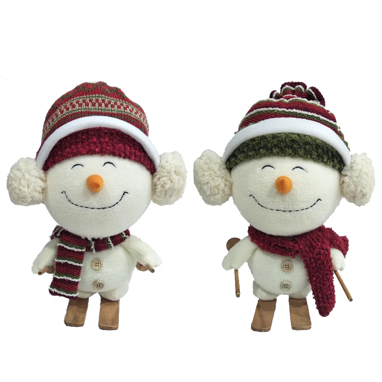 Оптовая продажа рождественские украшения стоя анимированные плюшевые куклы Снеговик