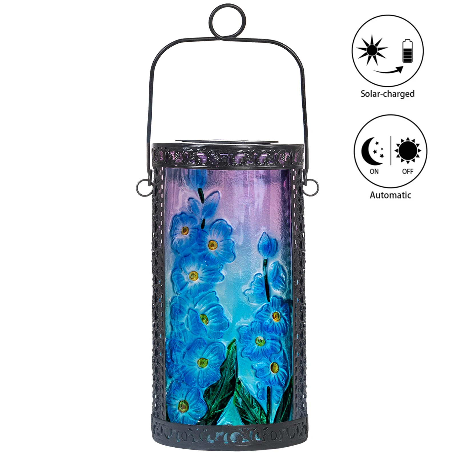 Solar Lantern Glass Hanging Solar Lantern