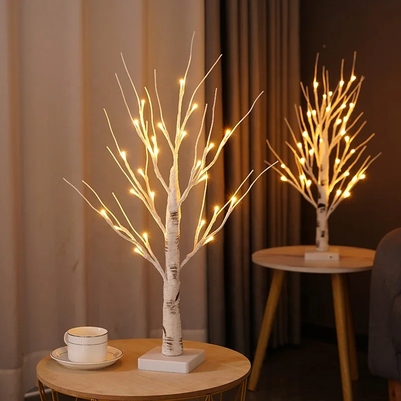 Shining LED Table Lamp Artificial Fairy Light Tree With 24 LED Decorative Bonsai Tree Lamp DIY Gifts for Easter Decorations