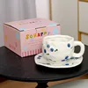 Jl-1060-007v taza y plato-azul arándano transparente-350ml