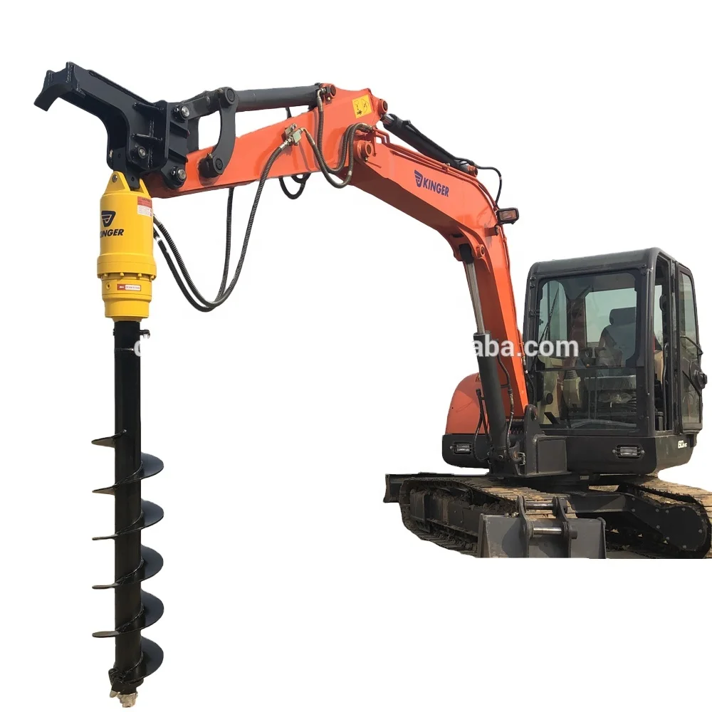 KINGER Used Auger Boring Machines Earth Auger Used Backhoe Parts for Sale Spare Parts Earth Auger