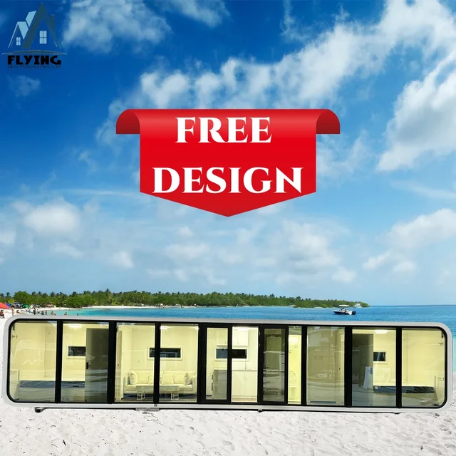 Customized 20ft & 40ft Luxury Tiny Home Villa Portable Prefabricated Steel Container House Green Glass 2 Bedrooms for Hotels