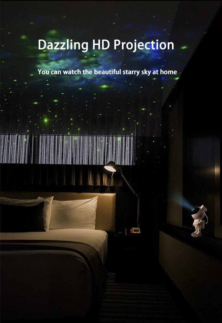 product creative astronaut star projection bedroom laser projection ambient light night light commemorating moon landing star projector-39